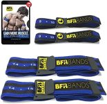 BFR BANDS PRO Blood Flow Restriction Bands for Arms, Legs, Glutes Occlusion Training, Resistance Bands Help Gain Muscle Without Heavy Weight Lifting, Quick-Release Strong Elastic Strap for Men & Women