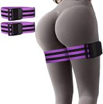 BFR Booty Bands Occlusion Training Bands , Blood Flow Restriction Bands for Women Legs, Glutes & Hip Building, Set of 2 Non Slip Cloth Resistance Working Out Band to Exercise at Home or Gym