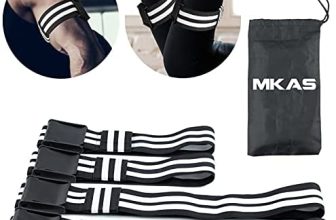 MKAS 4 Packs Blood Flow Restriction Bands BFR Occlusion Bands for Women Men Glutes Arms Adjustable Exercise BFR Booty Bands for Bicep Legs Muscle Growth Fitness