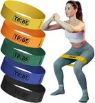 Tribe Lifting Fabric Resistance Bands Women and Men - Booty Bands for Women - Thigh Bands for Workout Bands for Women - Glute Bands - 5 Levels of Exercise Bands Resistance Loops for Legs and Butt