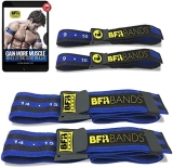 BFR BANDS PRO Blood Flow Restriction Bands for Arms, Legs, Glutes Occlusion Training, Resistance Bands Help Gain Muscle Without Heavy Weight Lifting, Quick-Release Strong Elastic Strap for Men & Women