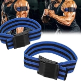 InfantLY Bright 2 Pack Occlusion Training Bands Fitness Blood Restriction Fast Muscle Growth Weightlifting Muscles Blood Flow Restriction Bands (Blue)