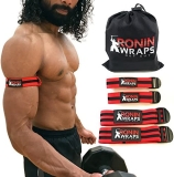 Ronin Wraps | Elastic BFR Occlusion Bands | Blood Flow Restriction Training | 4 Pack (2 for arms – 2 for Legs) | Free 21 Page Ebook | Sleek NO Pinch Buckle Design | Comfortable Elastic Material